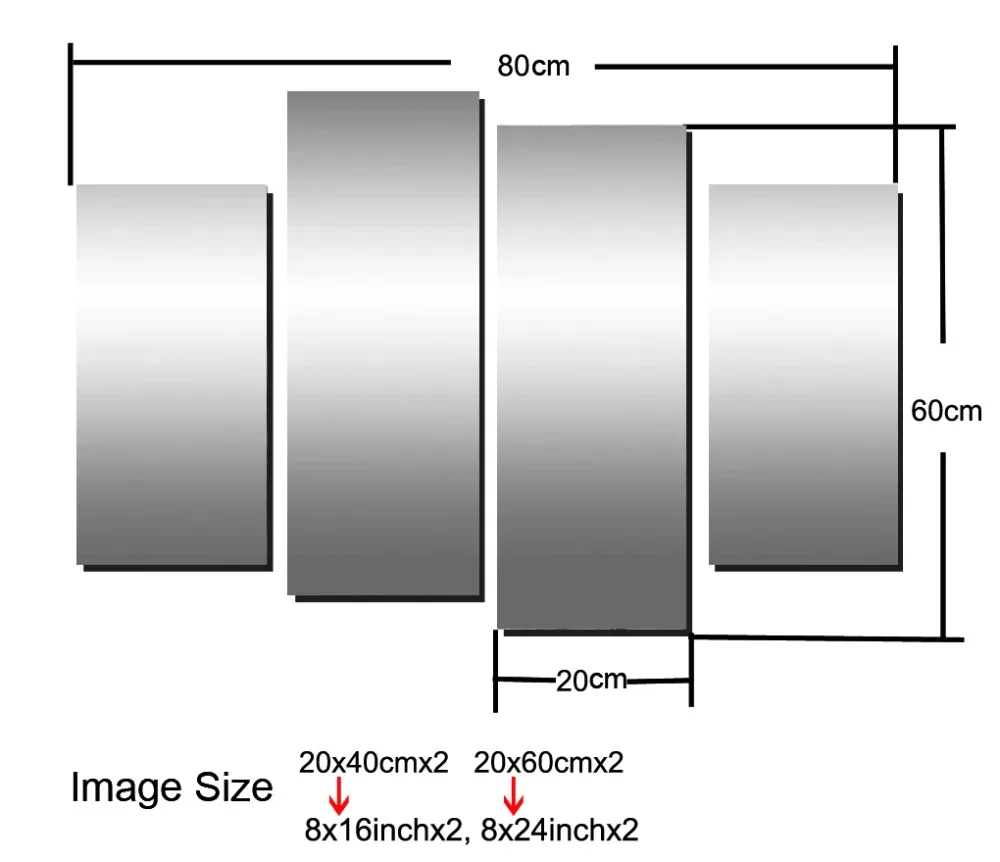 4 PCS 20x40  20x60