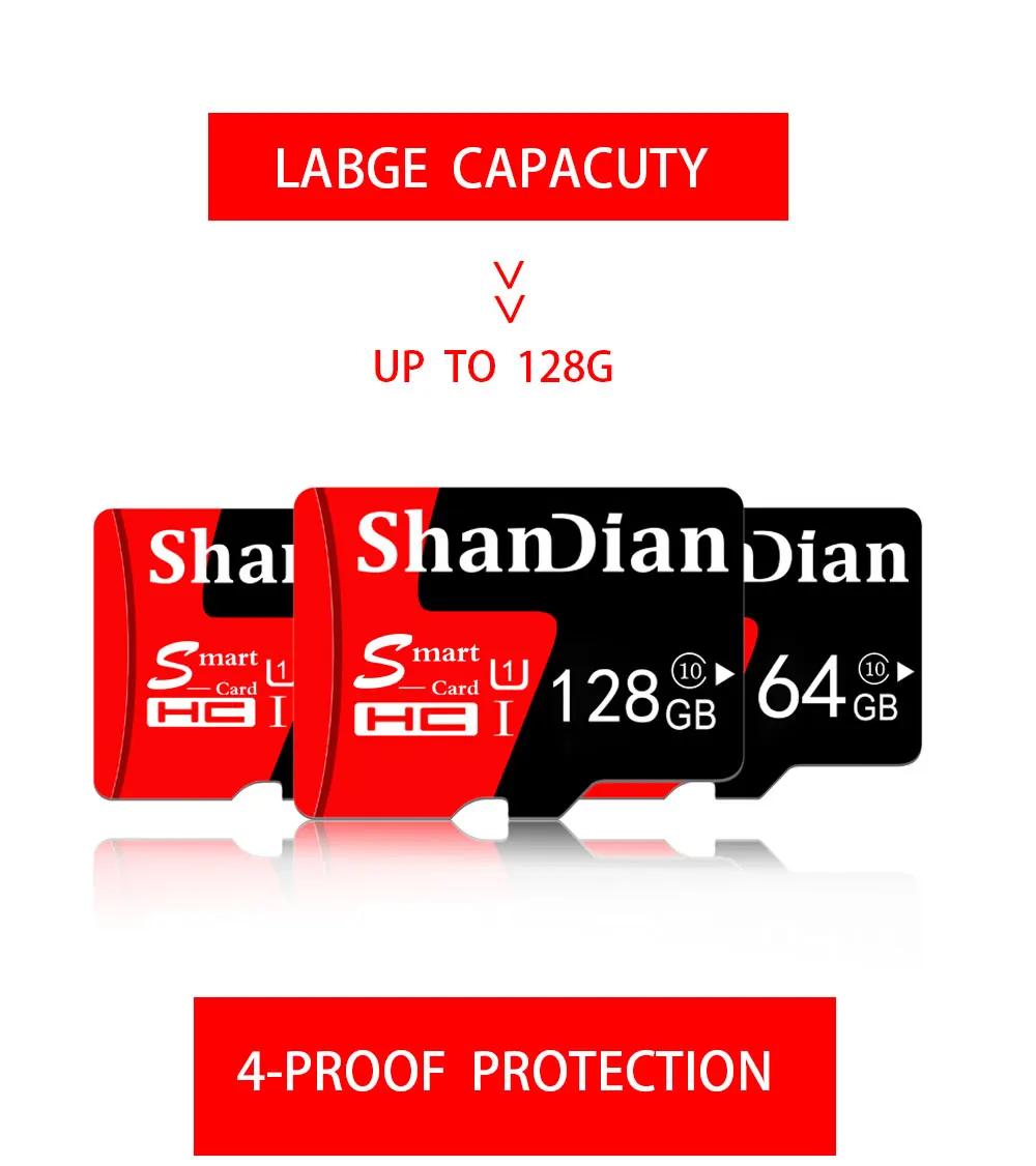 SHANDIAN карты памяти 4 ГБ 8 ГБ 16 ГБ 32 ГБ 64 ГБ Micro sd TF карта Micro SD карта ручка с бесплатным адаптером для мобильного телефона