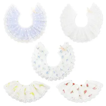 

Baby Bib Round Mesh Lace Floral Bibs Bandana Feeding Saliva Towel Newborn Girls Supplies Summer Decoration Blend Cotton