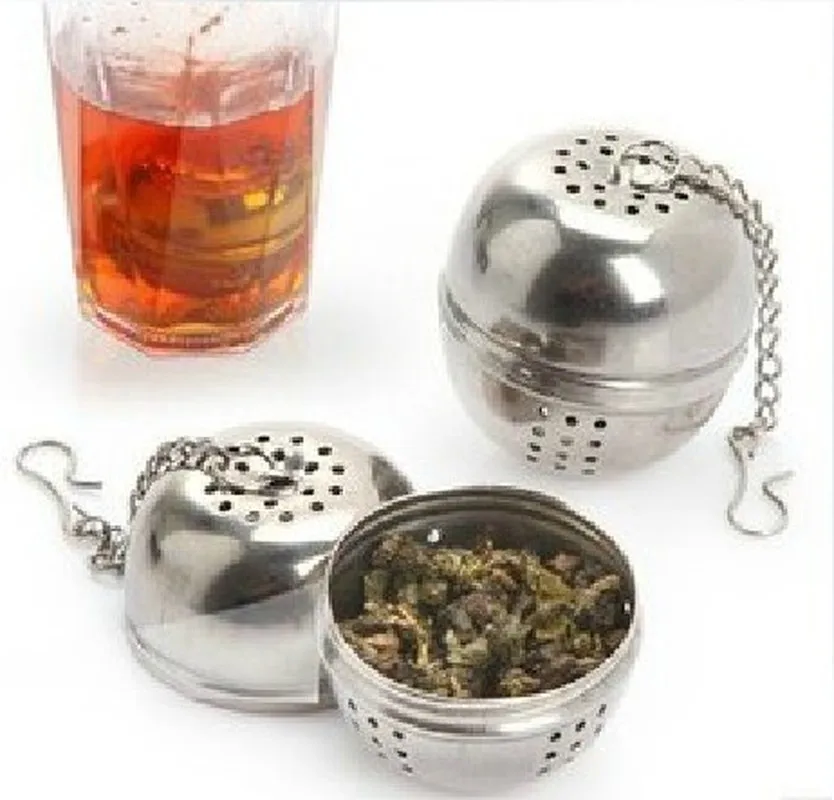 

New Essential Stainless Steel Tea Filter Ball Tea Infuser Mesh Filter Strainer W/hook Loose Tea Leaf Spice Kitchen Accessories