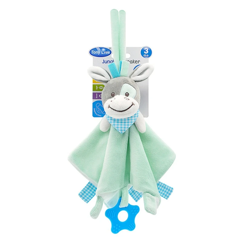 Lovely Baby Soft Plush Animal Doll Toy Teethers Infant Appease Towel Grasping Rattles Playmate Calm Toys 5