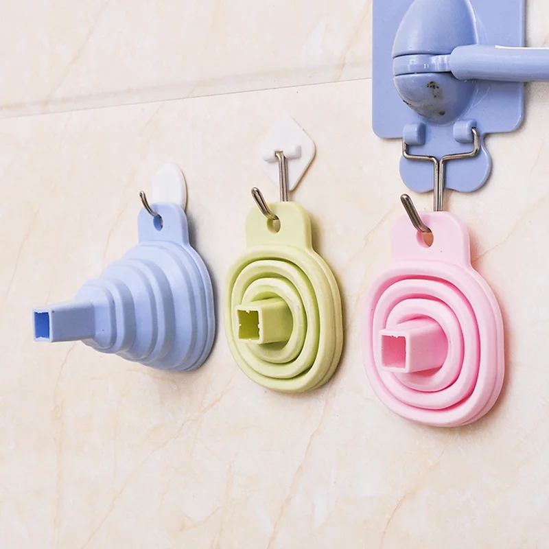 

Kitchen Home Portable Hang Sorting Tools Goods Foldable Funnel Accessories For Bottle Oil Wine Soy Sauce Shampoo Bath Gel