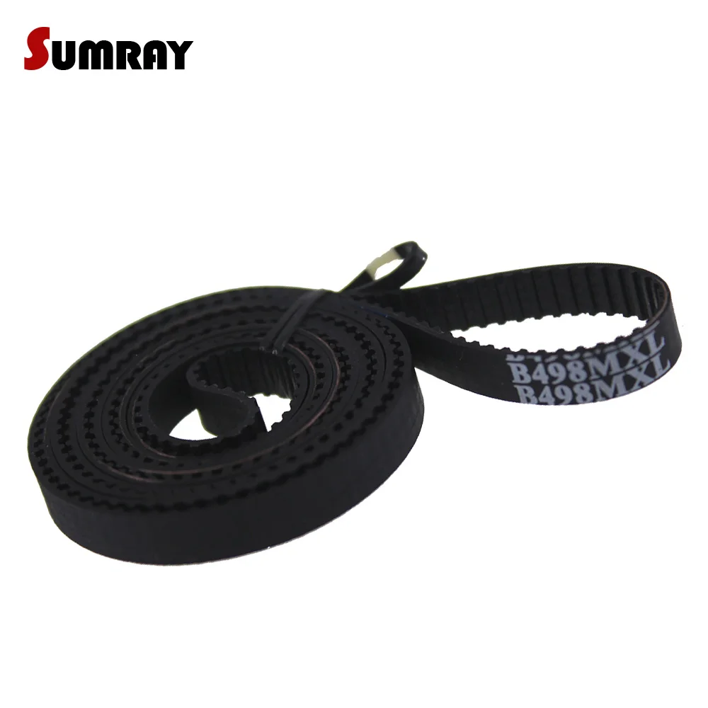 

SUMRAY MXL Timing Belt 370/374/378/385/398/403/413/418 MXL Toothed Belt 6/10mm width Drive Belt For MXL Timing Pulley