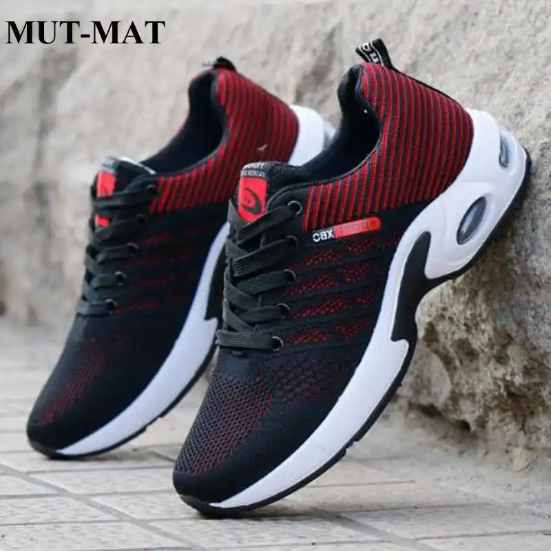 Zapatillas deportivas de tejido volador para hombre, zapatos deportivos  cómodos transpirables con cordones, con absorción de impacto, 2019|Zapatos  informales de hombre| - AliExpress