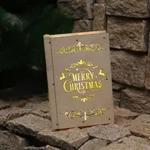 Noel Креативный светодиодный светильник, деревянные книжные украшения, рождественские украшения для дома, сделай сам,, подарки на год, Navidad