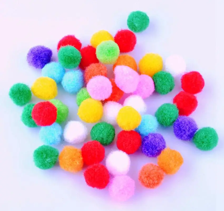 

Free shipping-300pcs Random Multicolour DIY Decoration Ball 15mm Fur Ball Pompon Home Decor Decorative Flowers Crafts K01305