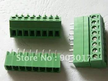 

100 pcs Pitch 3.81mm 8pin/way Screw Terminal Block Connector Green Color Pluggable Type with pin