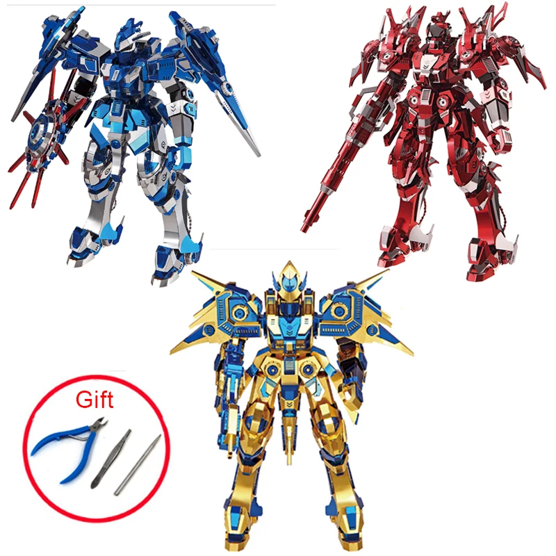 

3D Metal Puzzles Model Colorful Blue Magnetic Rotation Red Thunder SKY Dominator Jigsaw Adult Children Educationa Collection Toy