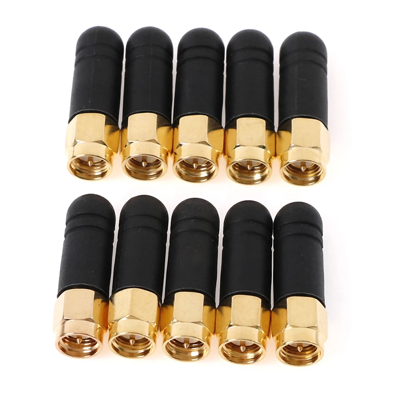 1Pc 2.4Ghz 2dbi Rubber Zigbee Mini Antenna Wifi Antenna Short SMA Male Straight