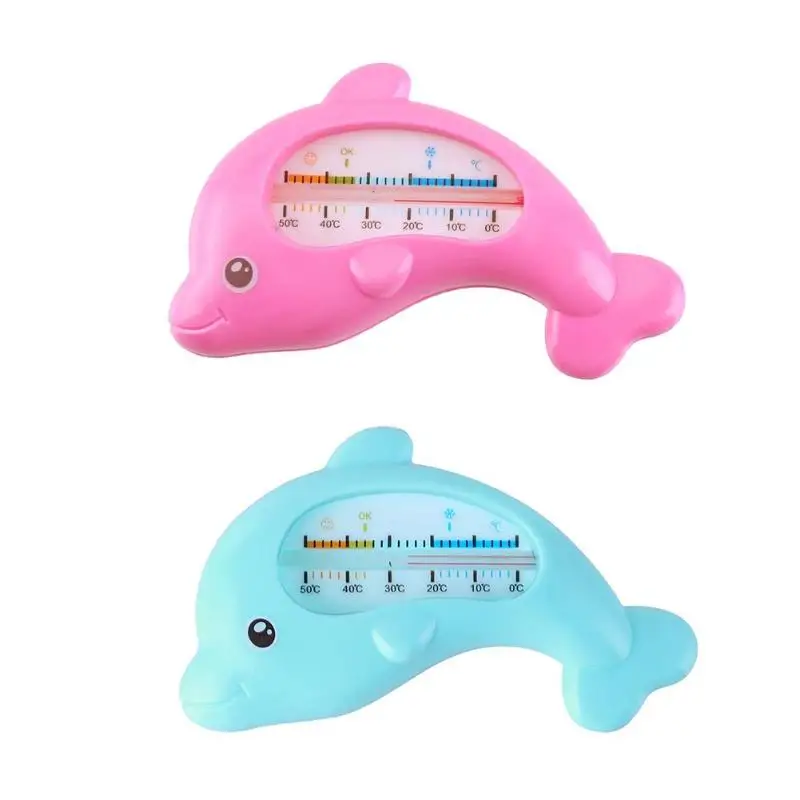 

Cartoon Floating Lovely Dolphin Baby Water Thermometer Kids Bath Shower Thermometer Toy Plastic Tub Water Sensor Thermometer