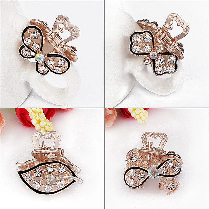 Crystal Mini Butterfly Headwear Claw Rhinestone Hair Clip Clamp Hairpin Flower Clamps Hair Clips Decor Hair Pin Claw Women Girl Crystal Mini Butterfly Headwear Claw Rhinestone Hair Clip Clamp Hairpin Flower Clamps Hair Clips Decor Hair Pin Claw Women Girl