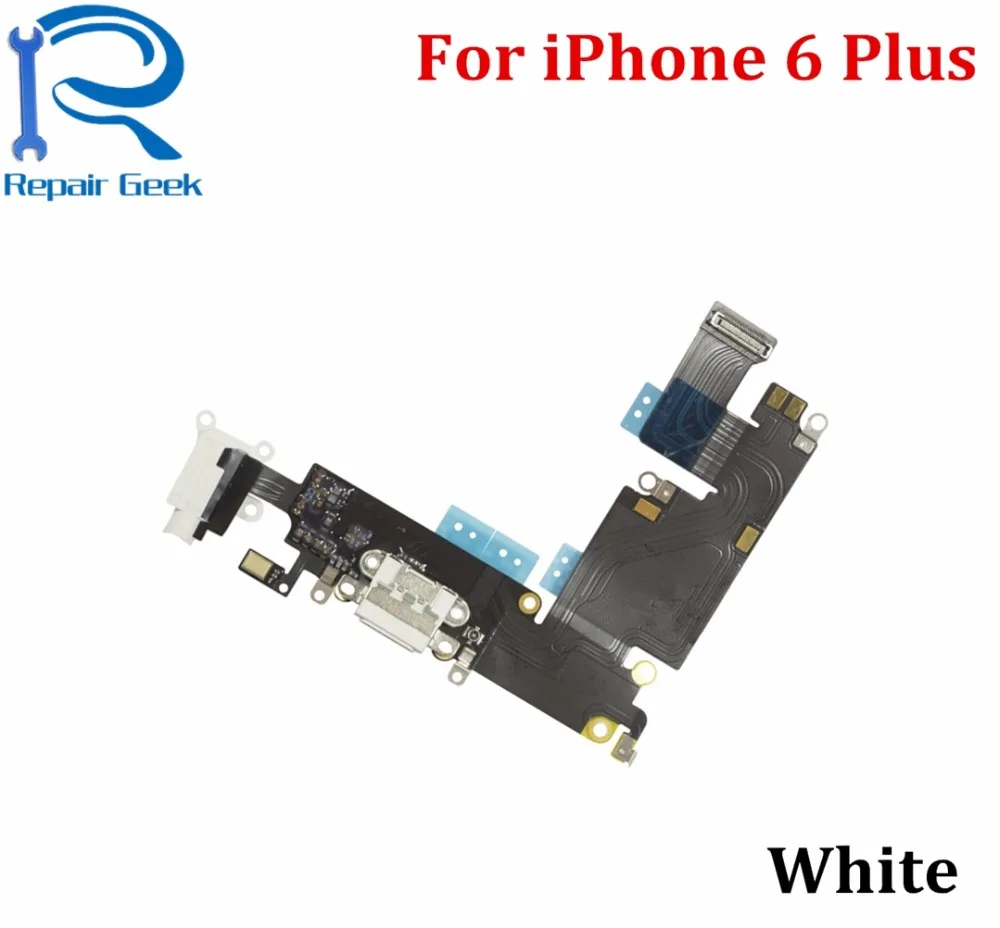 5pcs Lot New High Quality Charger Charging Port Dock Mic Headphone Jack Flex Cable For iPhone 6Plus 5 5 Replacement Parts