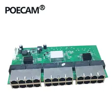 Прямая с фабрики 24 коммутатор стойка металлический корпус 10/100/1000 Мбит/с rj45 24 сетевой коммутатор сети модуль pcba