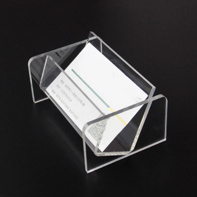 

1 Pcs Clear Desk Shelf Box Storage Display Stand Acrylic Plastic Transparent Desktop Business Card Holder