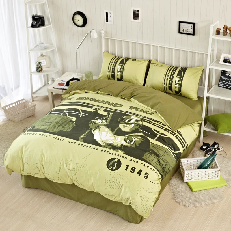 Cs Counter Strike Bedding Set Armygreen Camouflage Sports Boys