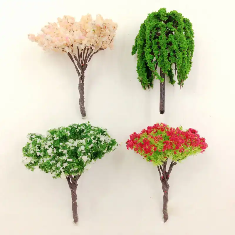 Artificial rosa árvore salgueiro miniatura fada jardim casa casas decoração mini artesanato micro paisagismo decoração diy acessórios