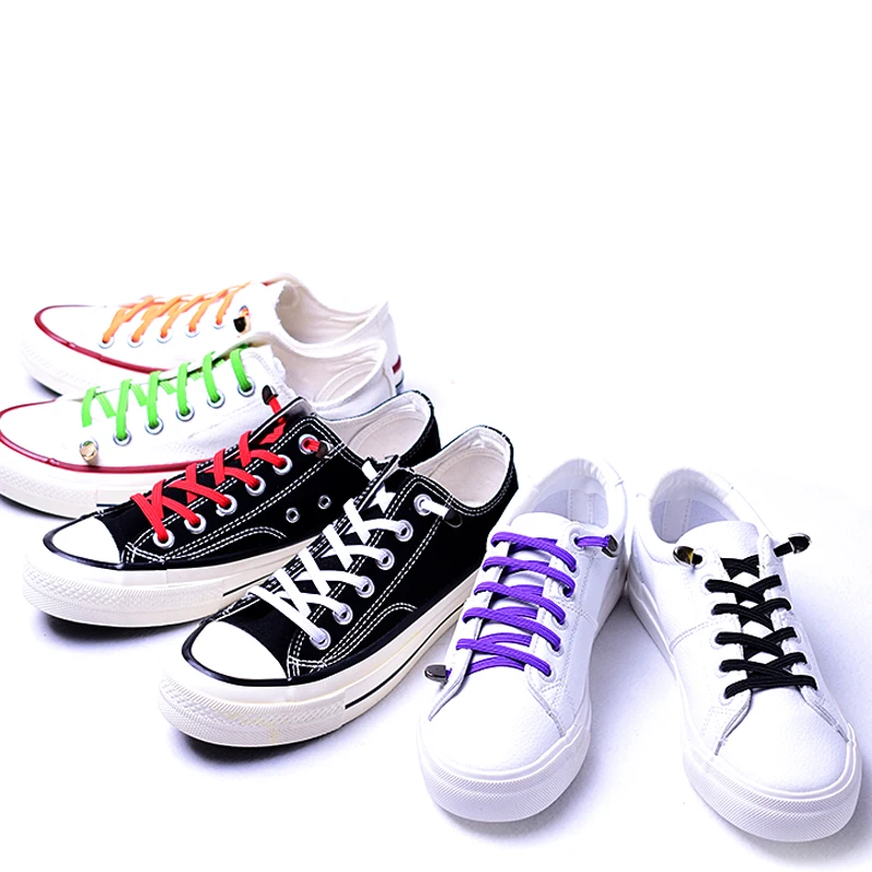12 sets Metal laces lock Do not tie Metal laces locking sneakers Kits gold silver buckle Metal lace black metal shoelace anchor