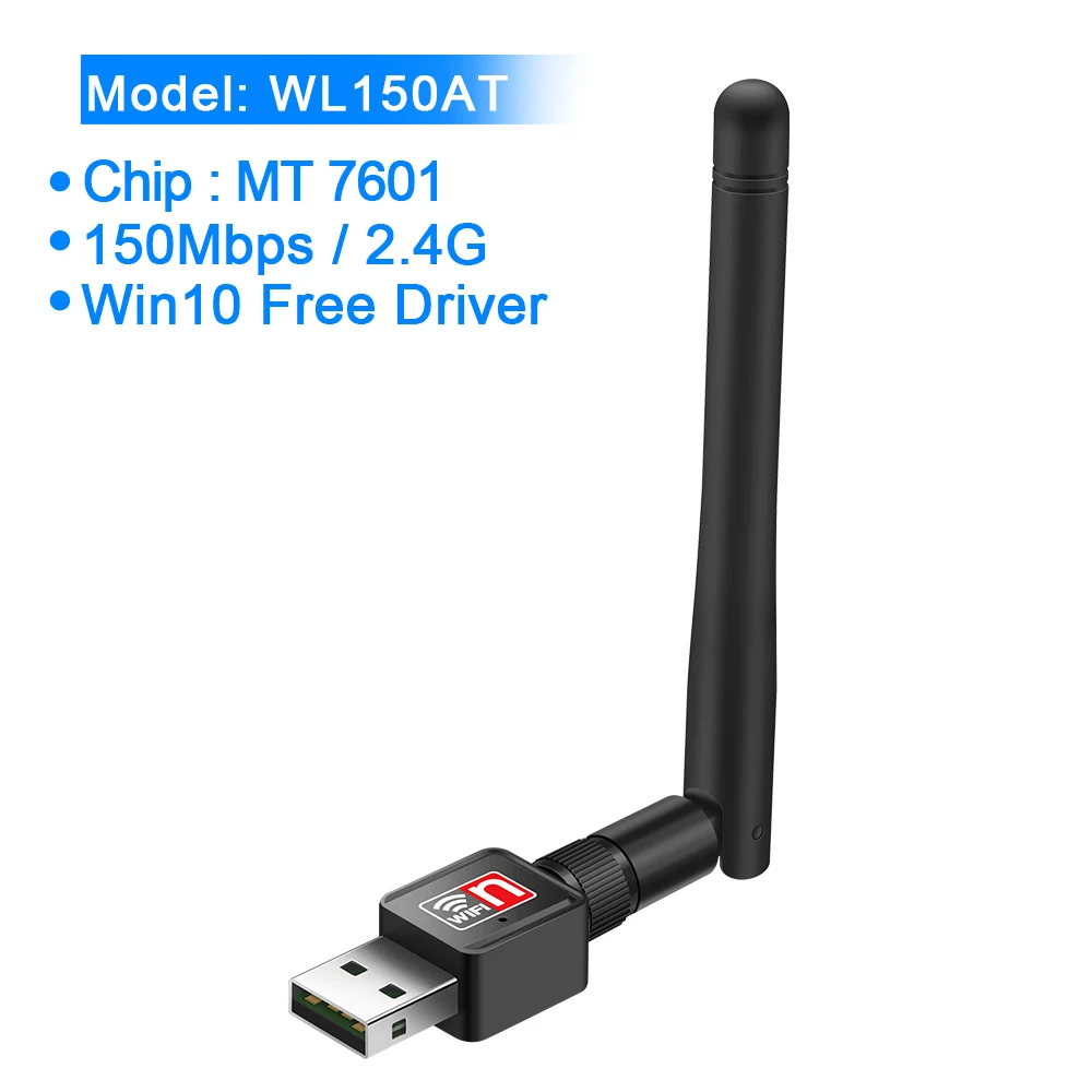 Rocketek 150/300/600 Мбит/с беспроводной USB WiFi адаптер MT7601/RTL8188CU Wi-Fi приемник ключ 2,4G 5 ГГц для ПК Windows/MAC OS/Linux - Цвет: WL150AT