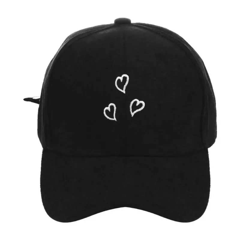 2018 унисекс Aadjustable Love Heart Print Peaked Hat модная однотонная бейсбольная кепка спортивные шапки Новые повседневные аксессуары