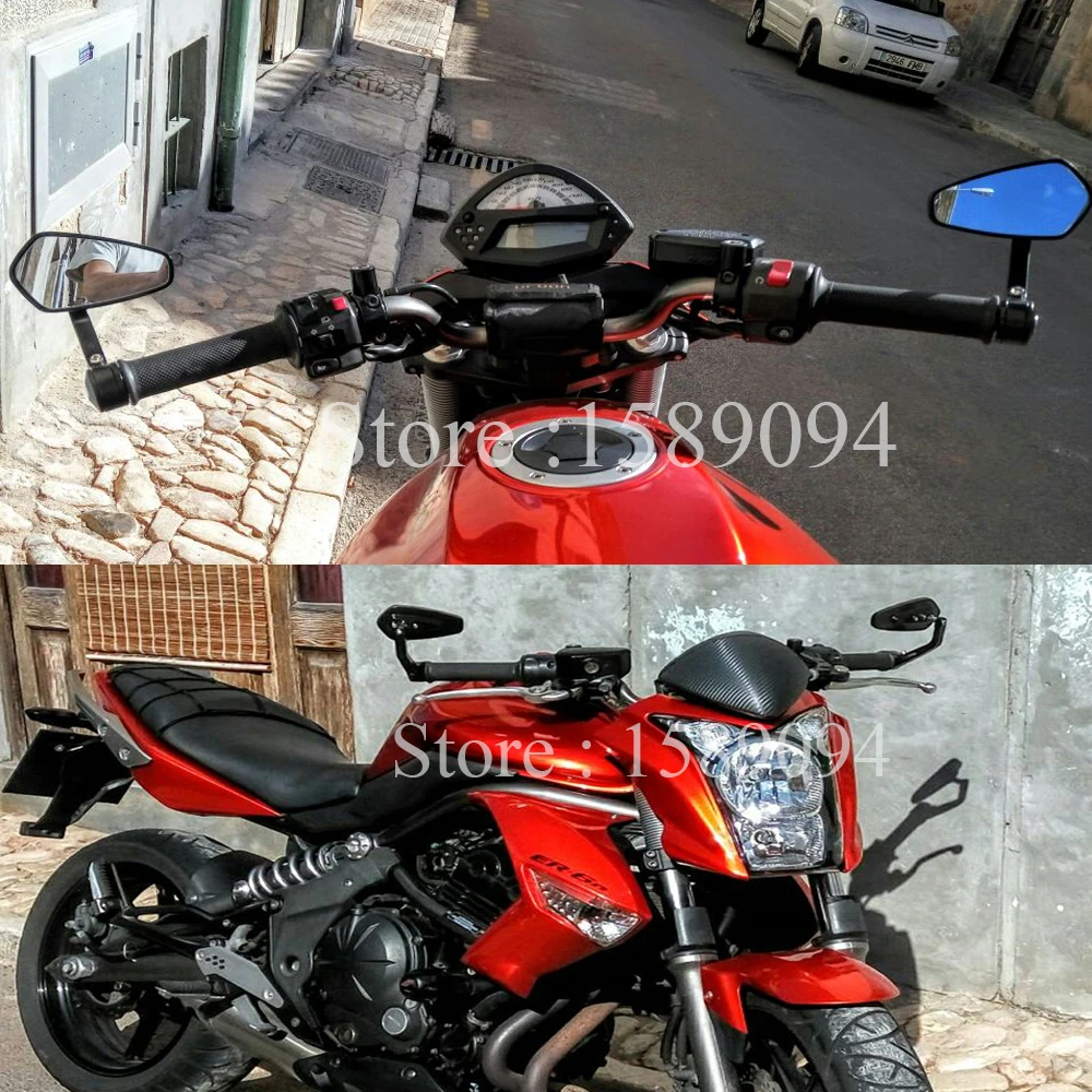 Боковые зеркала заднего вида 22 мм 7/8 дюйма для CBR 600 1000 RR Ninja ZX 6R 9R 10R YZF R1 R6 R6S