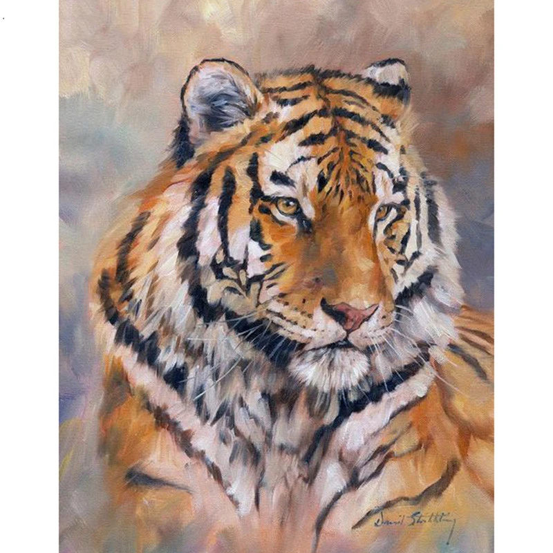 

NEW Hot Sale Diamond Painting Proud Tiger Full Square/Round Diamond Embroidery Picture Of Rhinestones Diamond Mosaic Dropship