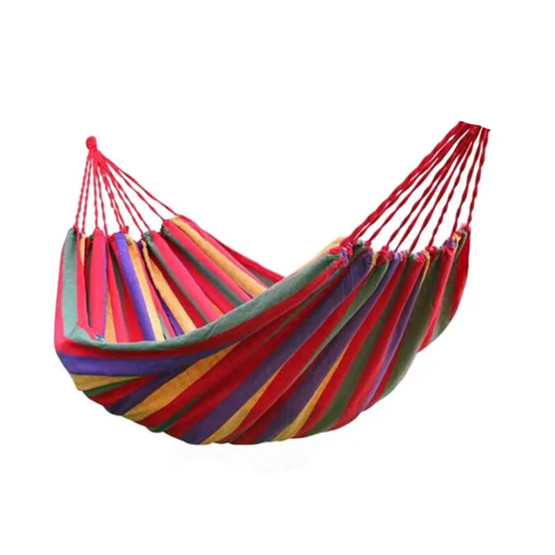 Single Hammock Adult Outdoor Travel Camping Survival Hunting Leisure canvas Rainbow Ultralight with backpack | Мебель