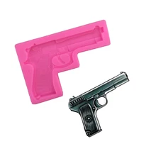 3D Baby Gun Pistal Shaped Silicone Cake Decorating Fondant DIY Molds Confeitaria Kitchen Utensils Pastry Baking Tools For Cakes