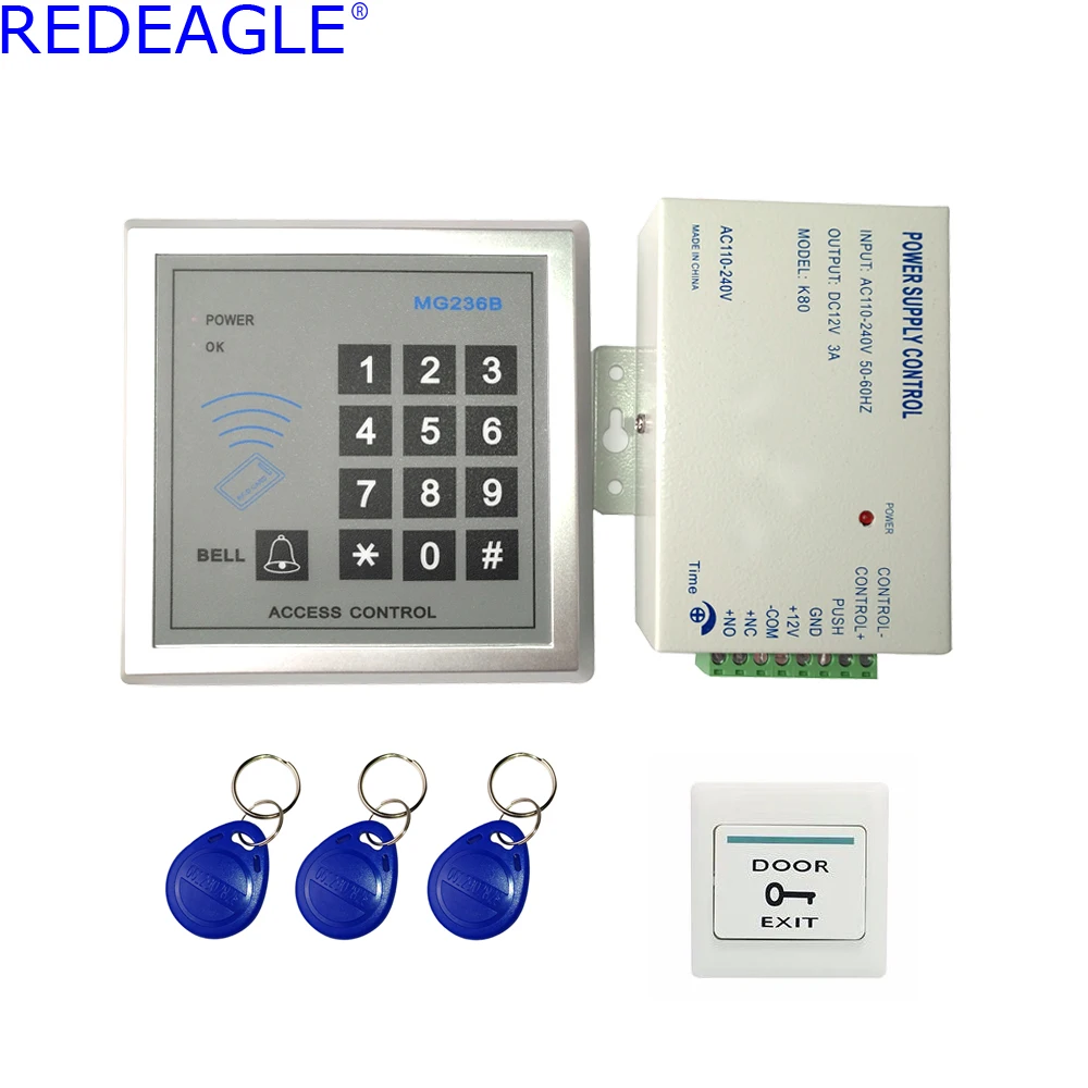 

REDEAGLE Home Door Access Control System Set with Keypad + Power Supply Controller + Rfid Keypad Code IN STOCK Free Shipping