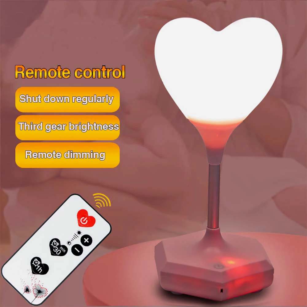 

LED Loving Heart USB Charging Decorative Touch Night Light remote Valentine's Day presents lamp Atmosphere light girl gifts LAMP