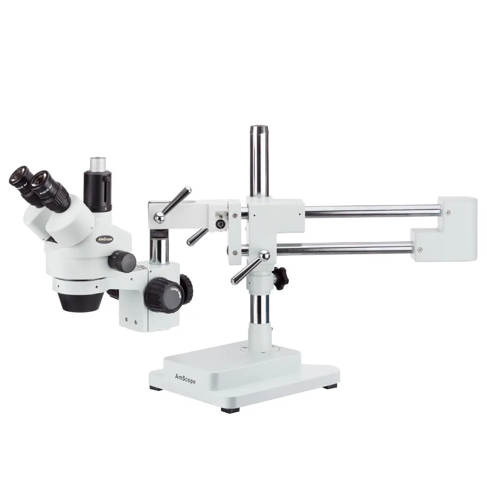 Микроскоп AmScope 7X-45X Тринокулярный стереомикроскоп с двойной стрелой | Инструменты
