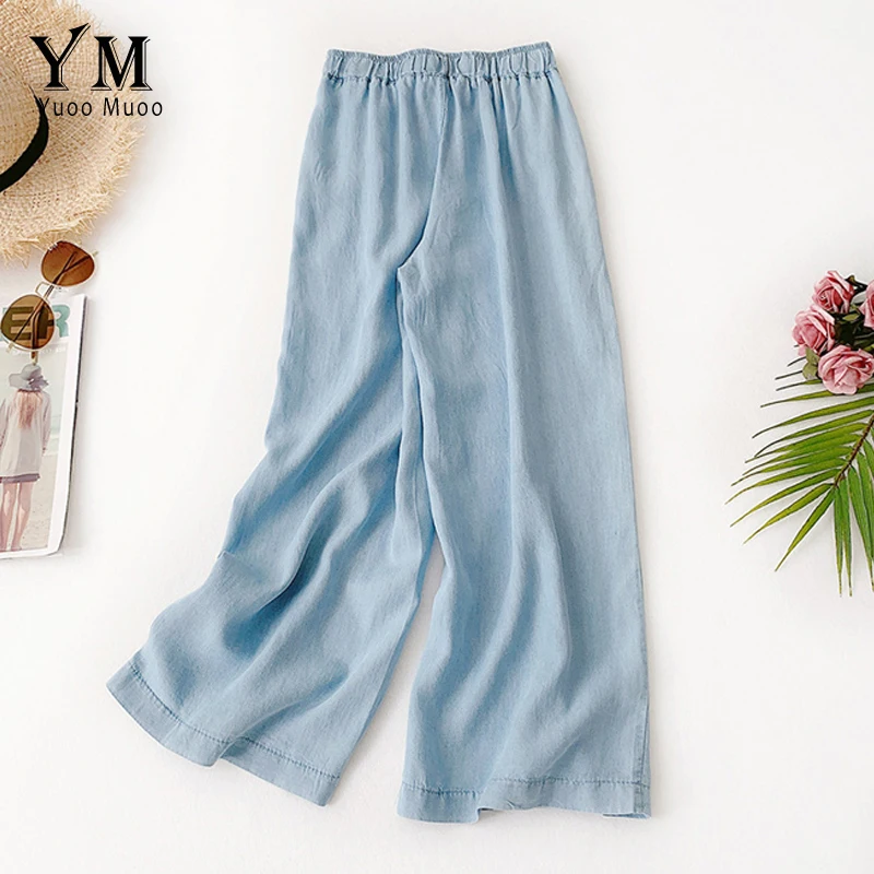 YuooMuoo Good Quality Soft Tencel Summer Jeans 2019 New Hot Ladies Jeans Thin Women Straight Jeans Pants Elastic Waist Mom Jeans YuooMuoo Good Quality Soft Tencel Summer Jeans 2019 New Hot Ladies Jeans Thin Women Straight Jeans Pants Elastic Waist Mom Jeans
