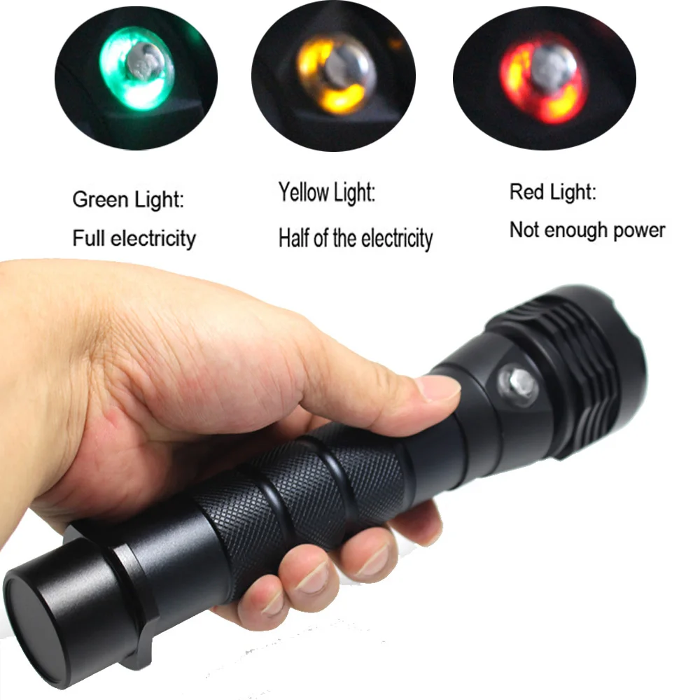  8000LM 3*XM-L2 LED Diving 80m Flashlight Waterproof Lantern Lamp Underwater Torch Light +2*26650 ba - 32880582129