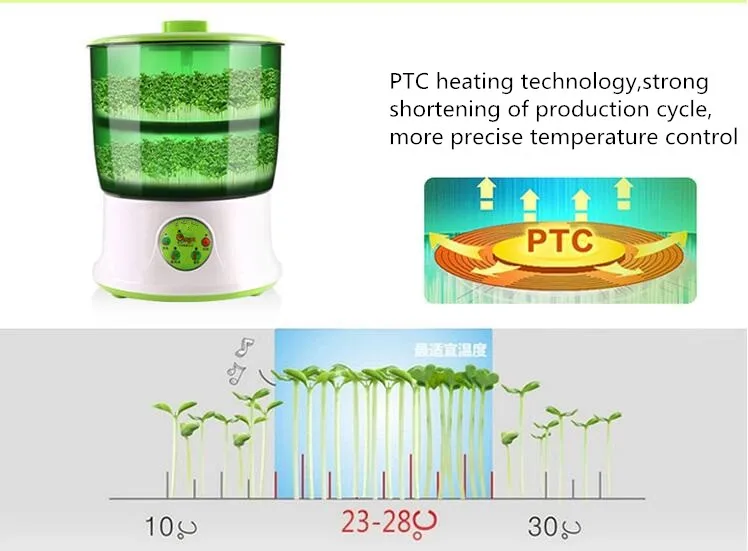 110 V 220 V Бытовая электрическая машинка для проращивания бобов интеллектуальная машинка для проращивания бобов 2 слоя автоматическая машина
