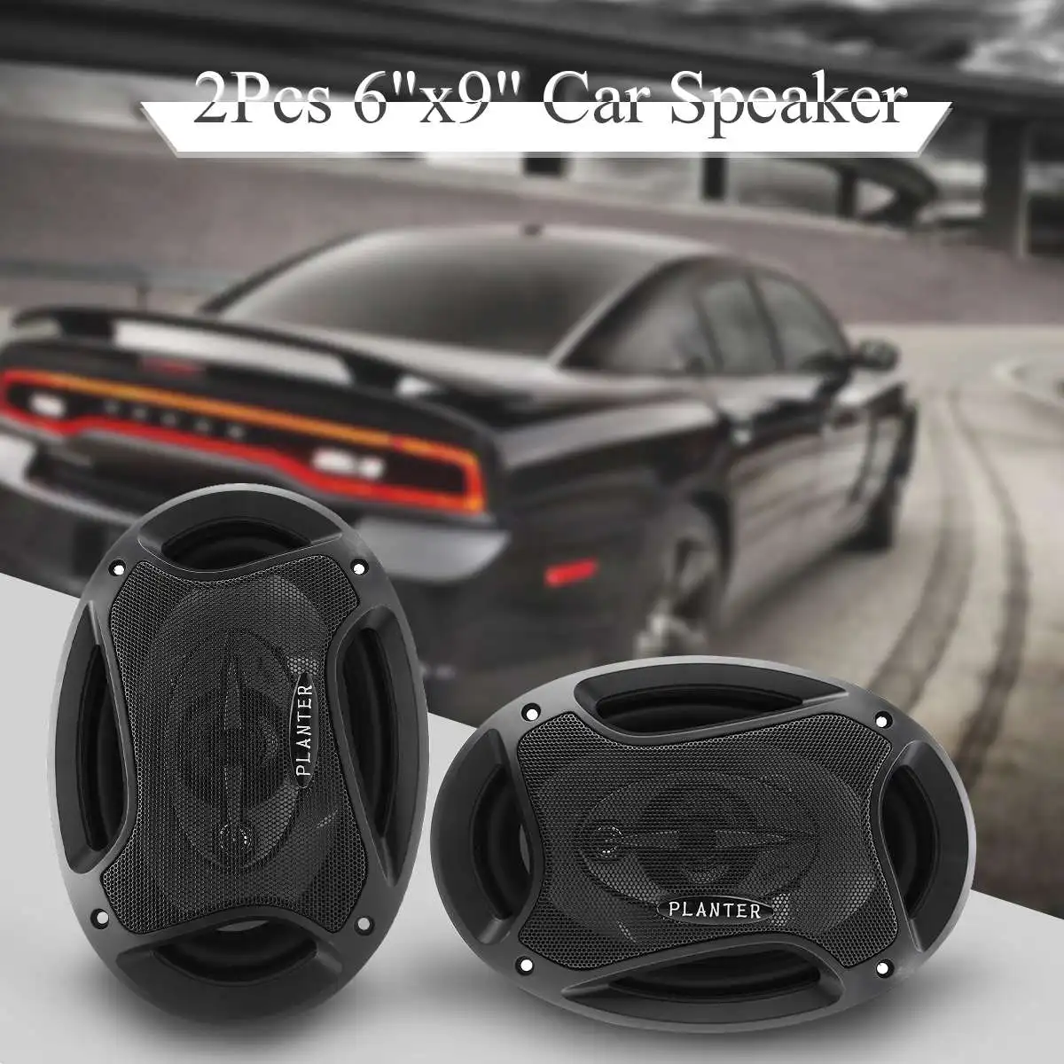 

2Pcs 6x9 Inch 3 Way 2.5 Ohms Super Tone Car Door Coaxial Dash Audio Speakers Vehicle Auto Audio Power Loudspeaker With 8 Screws