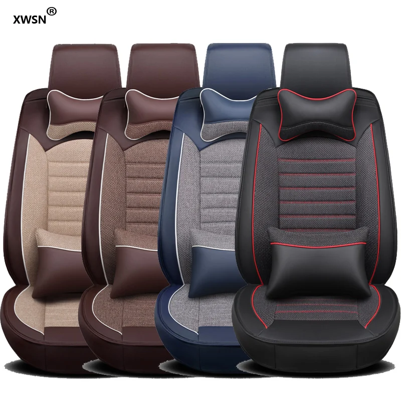 

XWSN pu leather linen car seat cover for Chevrolet Malibu XL Cruze Cavalier Captiva TRAX LOVA SAIL car styling auto accessories
