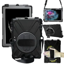 Чехол для microsoft Surface Go 10 дюймов с держателем для ручек, вращающийся на 360 ручной ремешок/подставка+ плечевой ремень защита от падения