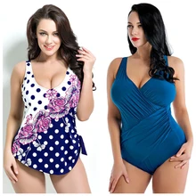 2019 plus size roupa de banho mulher maiô interior pode praia sexy push up fatos de banho tankini vestido maiô biquíni novo banhista(China)