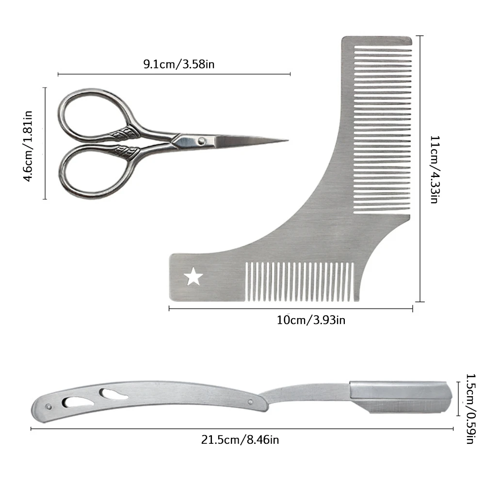 Инструменты для укладки, гребень, инструмент для формирования бороды, шаблон для укладки, гребень для бороды, мужские инструменты для бритья, джентльменский шаблон для формования бороды