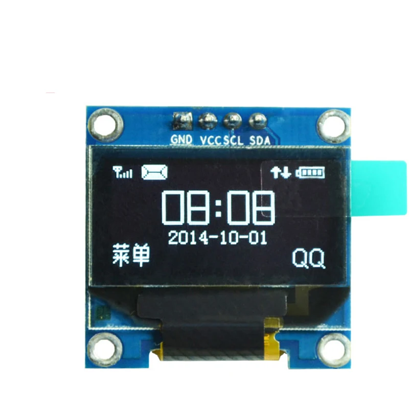 Для модуля OLED дисплея Arduino 0,96 дюймов IIC Серийный белый 128X64 IEC SSD1306 плата с ЖК-экраном GND VCC SCL SDA 0,9" Oled IEC