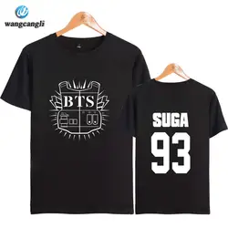 2019 Kpop BTS Bangtan Boys Wings SUGA JIN альбом Live Print свободные рубашки хип-хоп футболка Корейская футболка с коротким рукавом топы