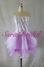 Real Sample Neue Weg Von der Schulter Ballkleid Partykleider Cocktail Kristall Schicht Designer Kurze Korsett Brautkleider