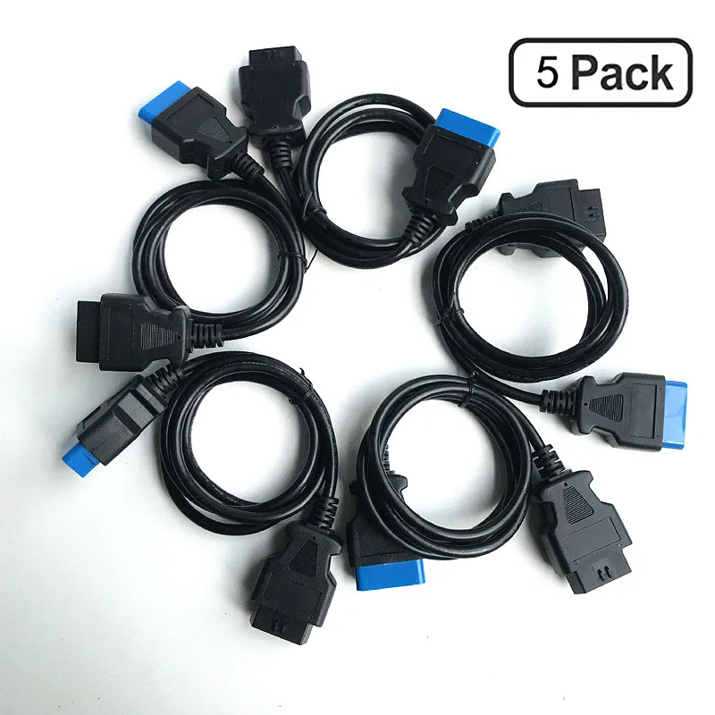 5 шт. 16 pin кабель-удлинитель obd2 16 pin кабель-удлинитель 16 pin obd2 разъем OBDII Авто разъем диагностического кабеля адаптер