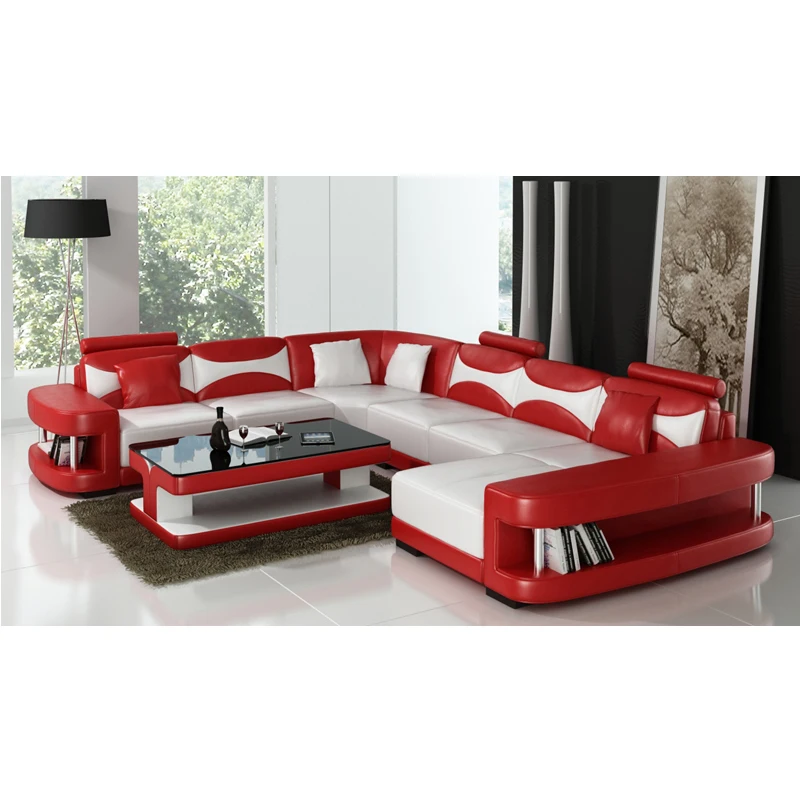 L-образный складной диван-кровать современный комфорт искусственная кожа черный и белый для дома квартиры студия мебель для гостиной