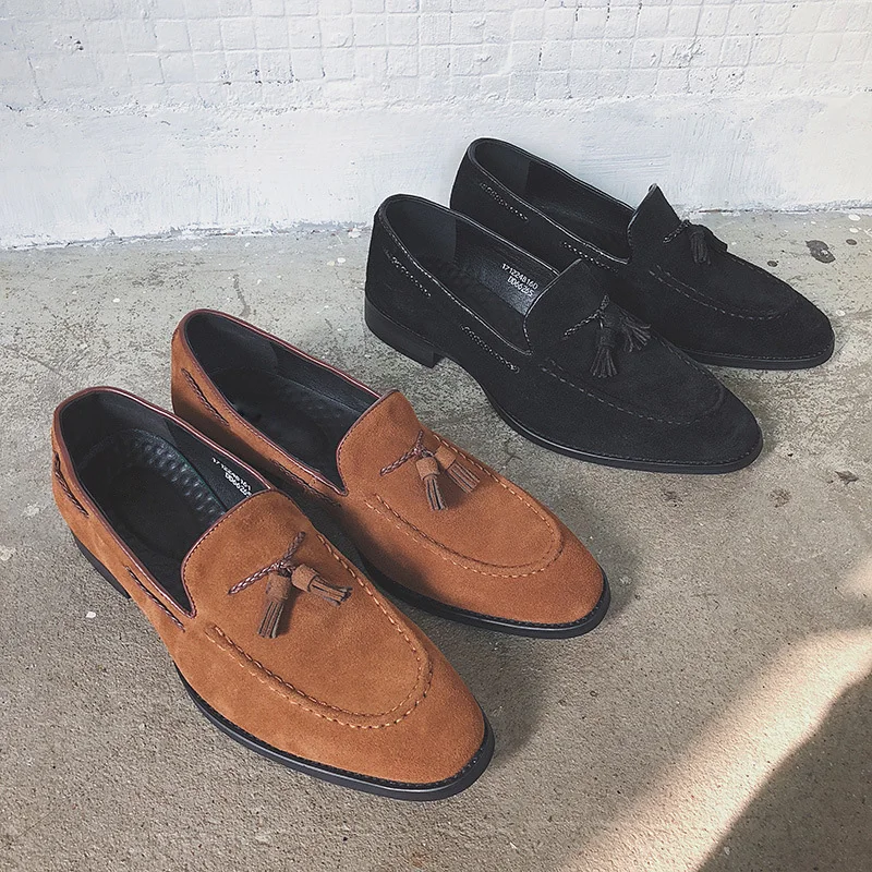 NPEZKGC Velvet Loafers Men Shoes Men's Flats Male Slip-On Driving Shoes Large Size Soft Comfortable Designer Loafers Moccasins
