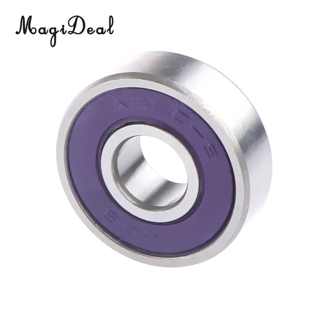 MagiDeal 10 Pieces Baby Scooter Skateboard Bearings ABEC 9 Speed Bearings Steel Purple 2.1cm