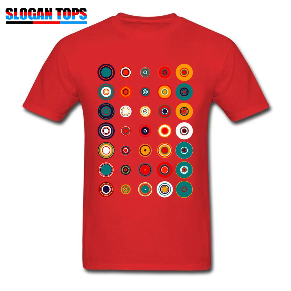 Concentric Crew Neck T-Shirt Summer Fall T Shirt Short Sleeve Prevailing All Cotton Family Tops T Shirt Camisa Man Concentric red