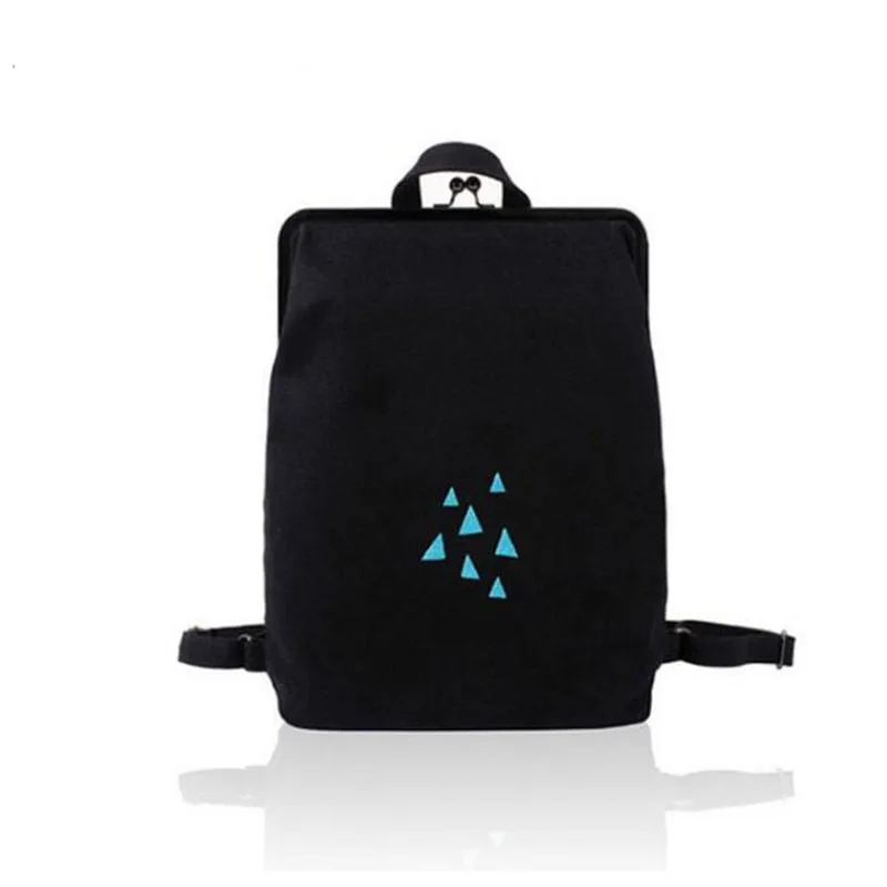 Yizi холщовый рюкзак женский простой мини-рюкзак художественная Студенческая сумка вышивка с металлической рамкой застежка Золотой рюкзак для девочек-подростков - Цвет: 3