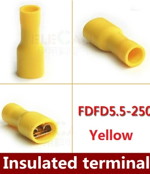 1000PCS/LOT 12-10 AWG Fully Insulated Yellow Female Electrical Spade Crimp Connector Terminals 1000PCS/LOT 12-10 AWG Fully Insulated Yellow Female Electrical Spade Crimp Connector Terminals