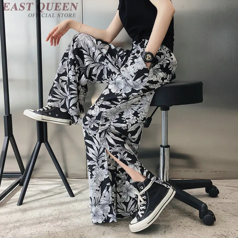 1 De A Retro Pantalones Elástico 2018 Ancho Aa3704 La Pantalón Corea Cintura Y Harajuku Mujeres Impresión Streetwear Plisado PaqFxwnUBT