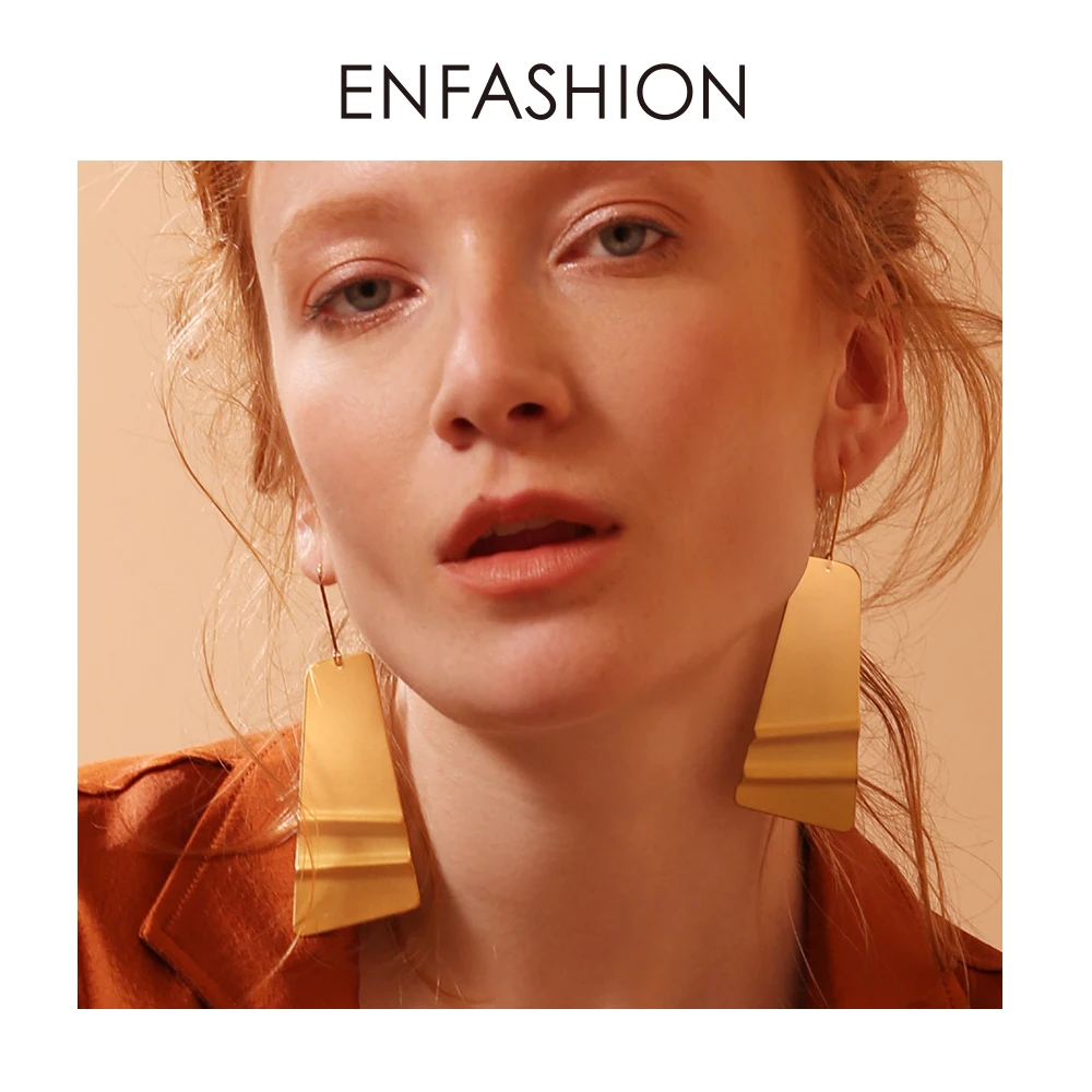 Enfashion Hope, серьги, матовое золото, цвет, нержавеющая сталь, длинные висячие серьги для женщин, серьги, модное ювелирное изделие, oorbellen EC181045